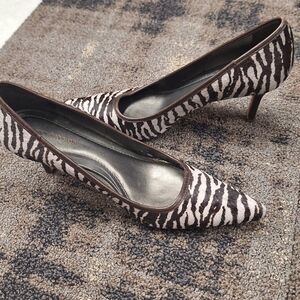 Ann Taylor zebra fury high heels